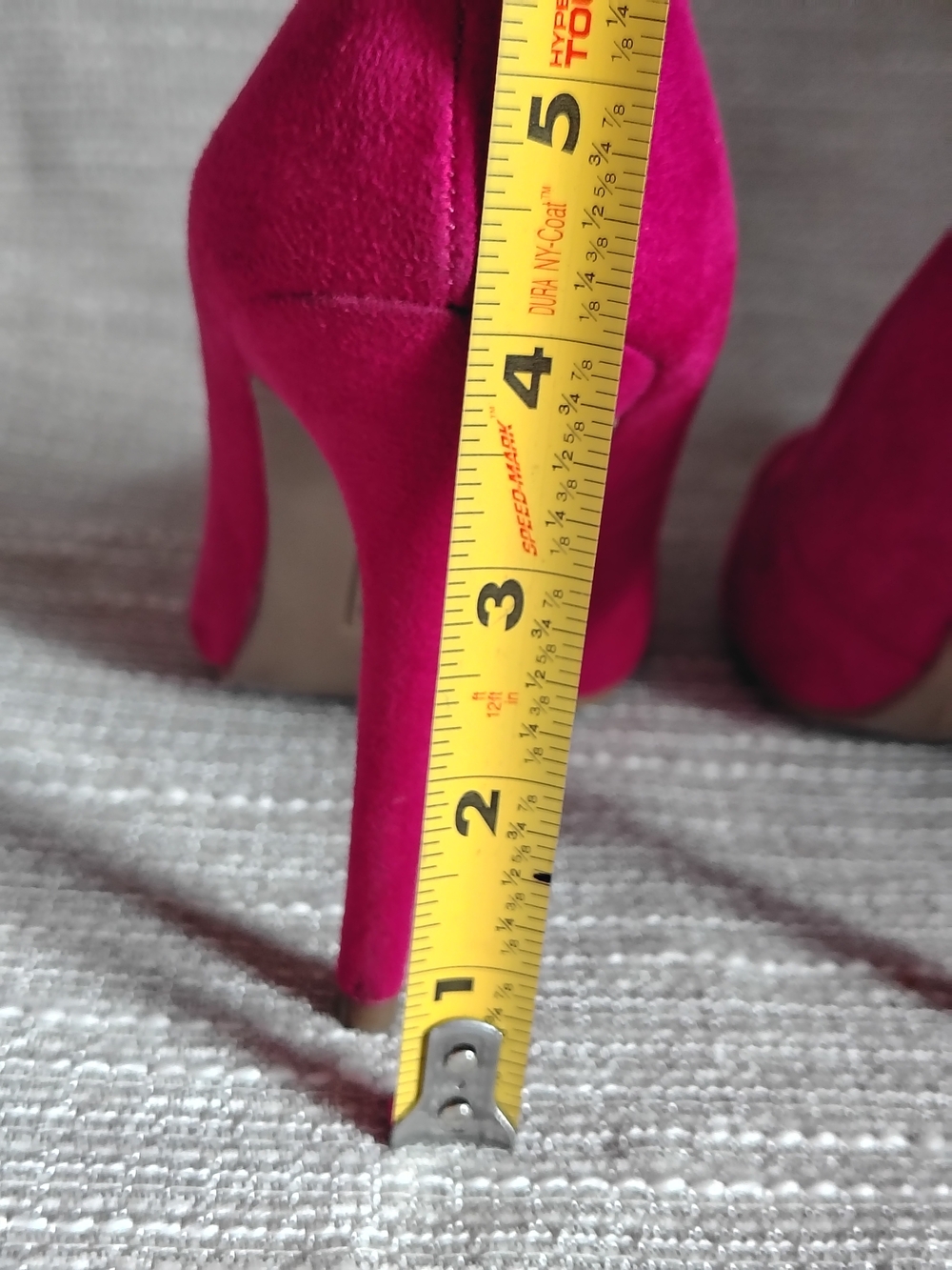 Fioni Hot Pink Pointed Toe Pumps Metallic Cap Toe Heels Size 7.5 - Picture 5 of 11
